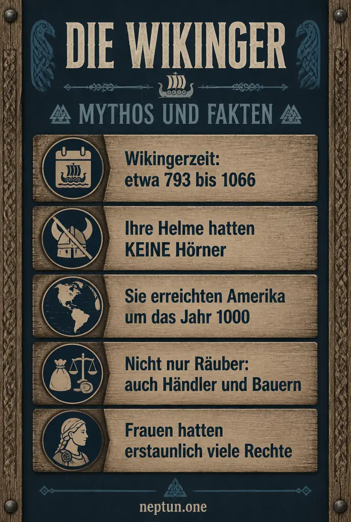 Infografik: Die Wikinger, Mythos und Fakten mit fünf überraschenden Erkenntnissen